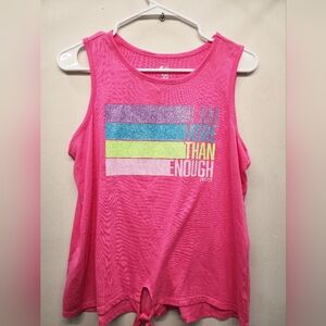 Justice Pink and Blue Retro Graphic Tank Top XL